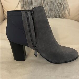Almost-new Vionic Grey Suede and Neoprene Whitney Boots